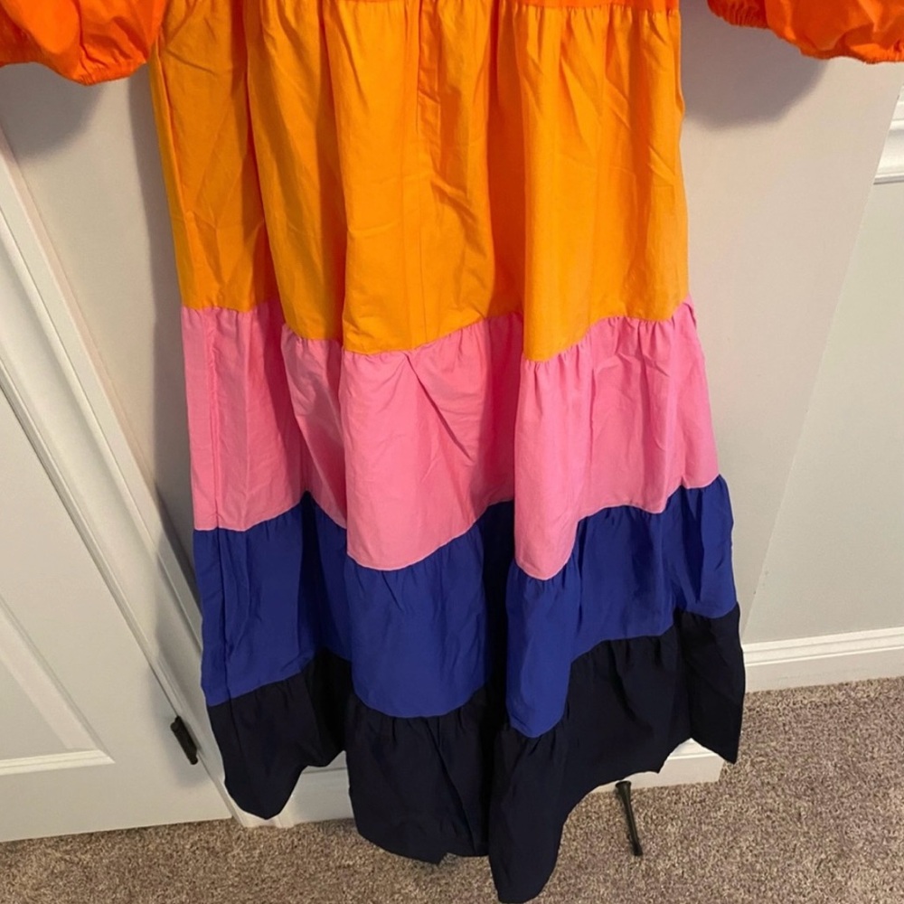 FARM Rio Colorblock Cotton Maxi Dress Small - Picture 5 of 8